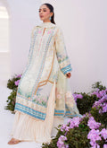 Farah Talib Aziz | Zaza Prints 24 | TURKISH AQUA SHIRT AND DUPATTA - Pakistani Designer Dress - by Farah Talib Aziz | Type: Luxury - 100% Original at Saira Sultan