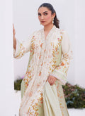 Farah Talib Aziz | Zaza Prints 24 | SAGE TRELLIS SHIRT AND DUPATTA - Pakistani Designer Dress - by Farah Talib Aziz | Type: Luxury - 100% Original at Saira Sultan