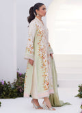 Farah Talib Aziz | Zaza Prints 24 | SAGE TRELLIS SHIRT AND DUPATTA - Pakistani Designer Dress - by Farah Talib Aziz | Type: Luxury - 100% Original at Saira Sultan