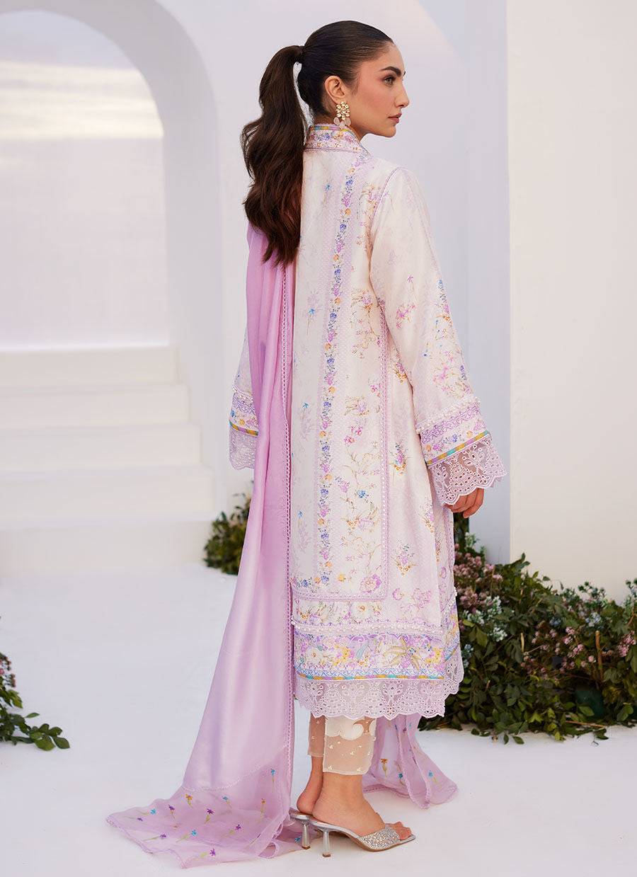 Farah Talib Aziz | Zaza Prints 24 | HEATHER LAVENDER SHIRT AND DUPATTA - Pakistani Designer Dress - by Farah Talib Aziz | Type: Luxury - 100% Original at Saira Sultan