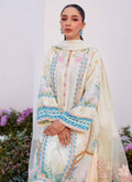 Farah Talib Aziz | Zaza Prints 24 | TURKISH AQUA SHIRT AND DUPATTA - Pakistani Designer Dress - by Farah Talib Aziz | Type: Luxury - 100% Original at Saira Sultan