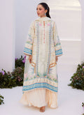 Farah Talib Aziz | Zaza Prints 24 | TURKISH AQUA SHIRT AND DUPATTA - Pakistani Designer Dress - by Farah Talib Aziz | Type: Luxury - 100% Original at Saira Sultan