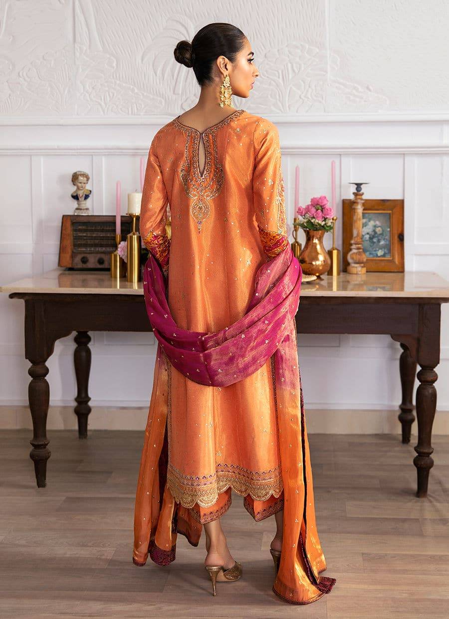 Farah Talib Aziz | Mayna Festive Luxe | ALEEN APRICOT - Pakistani Designer Dress - by Farah Talib Aziz | Type: Bridal - 100% Original at Saira Sultan