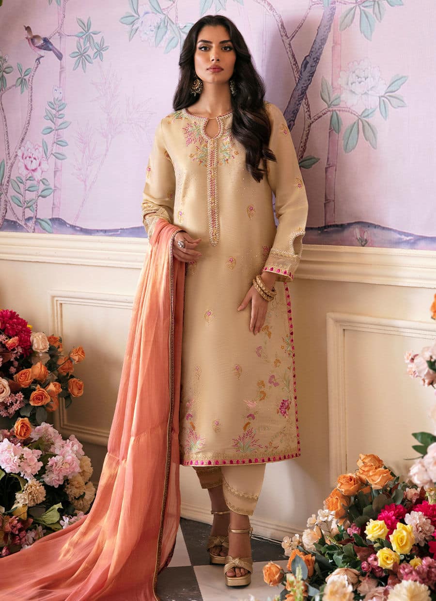 Farah Talib Aziz | Mayna Festive Luxe | NAROOD GOLD - Pakistani Designer Dress - by Farah Talib Aziz | Type: Bridal - 100% Original at Saira Sultan