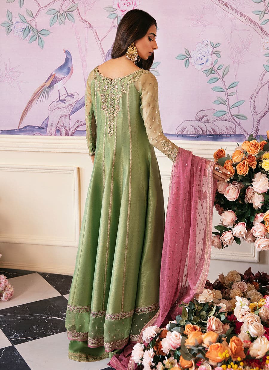 Farah Talib Aziz | Mayna Festive Luxe | ANISA APPLE GREEN - Pakistani Designer Dress - by Farah Talib Aziz | Type: Bridal - 100% Original at Saira Sultan