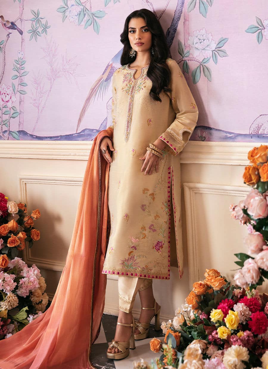 Farah Talib Aziz | Mayna Festive Luxe | NAROOD GOLD - Pakistani Designer Dress - by Farah Talib Aziz | Type: Bridal - 100% Original at Saira Sultan