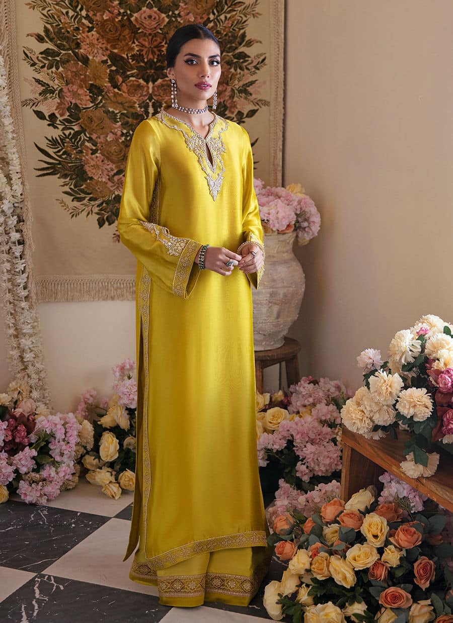 Farah Talib Aziz | Mayna Festive Luxe | Veesta Lime - Pakistani Designer Dress - by Farah Talib Aziz | Type: Bridal - 100% Original at Saira Sultan