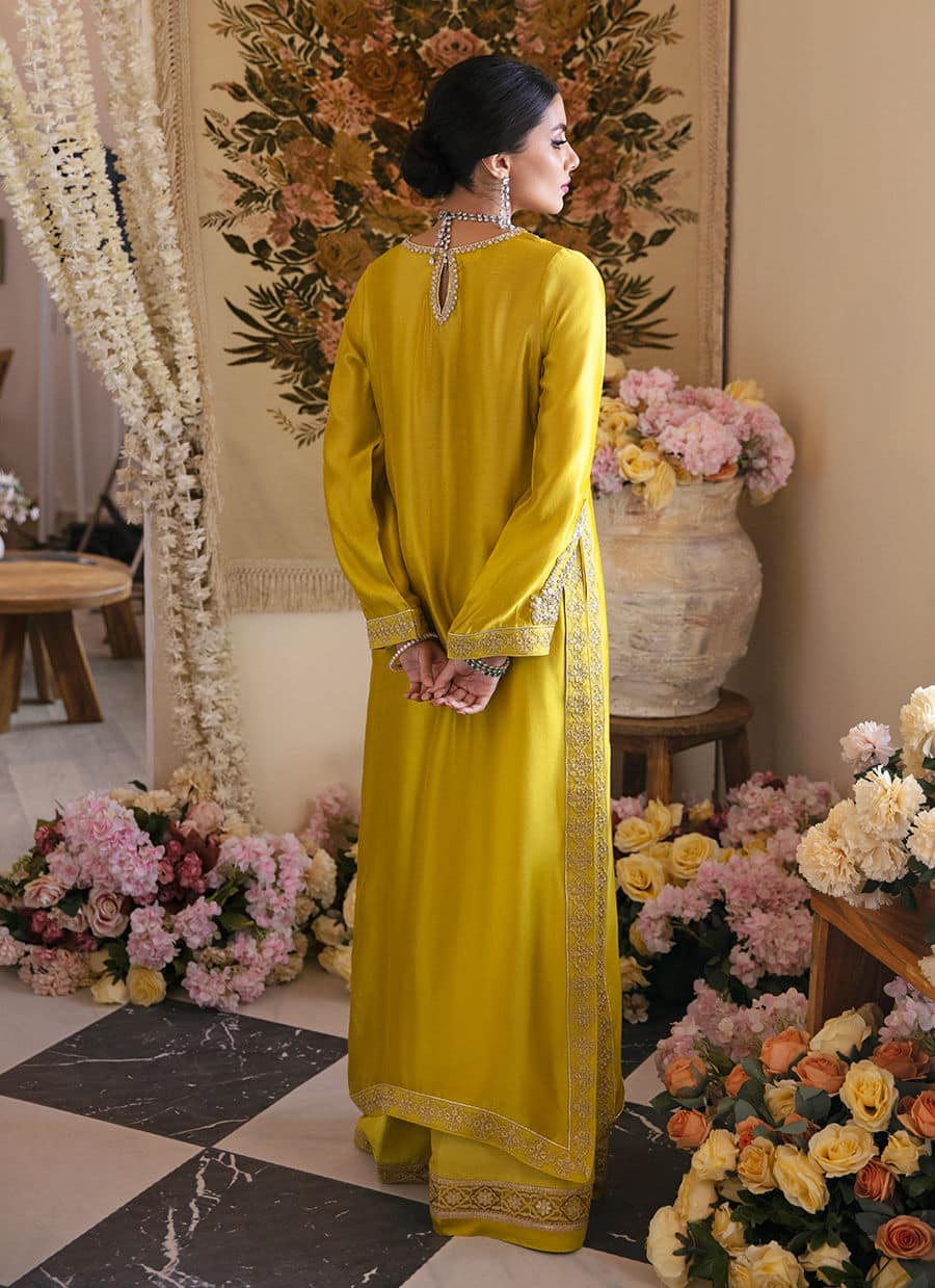 Farah Talib Aziz | Mayna Festive Luxe | Veesta Lime - Pakistani Designer Dress - by Farah Talib Aziz | Type: Bridal - 100% Original at Saira Sultan