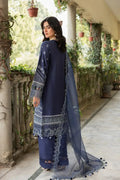 Farasha | Bahaar Embroidered Lawn | Blue Ochre - Pakistani Designer Dress - by Farasha | Type: Luxury - 100% Original at Saira Sultan