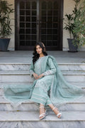 Farasha | Bahaar Embroidered Lawn | Aqua Pearl - Pakistani Designer Dress - by Farasha | Type: Luxury - 100% Original at Saira Sultan