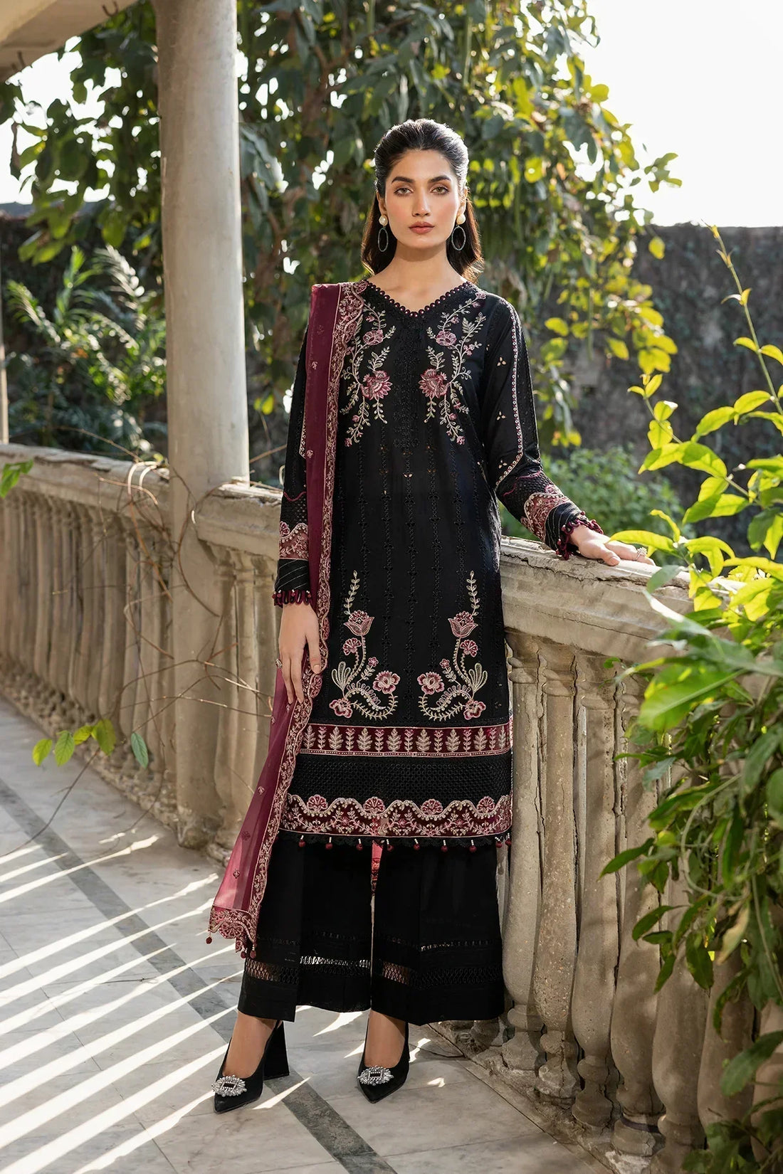 Farasha | Bahaar Embroidered Lawn | Twilight Bloom -  Farasha Luxury -  Saira Sultan