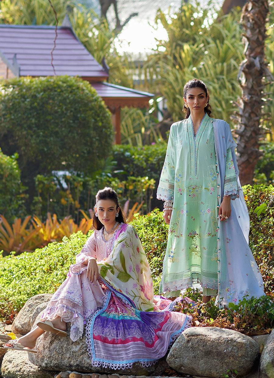 Farah Talib Aziz | Suay Lawn 24 | MISORA MINT - Pakistani Designer Dress - by Farah Talib Aziz | Type: Luxury - 100% Original at Saira Sultan