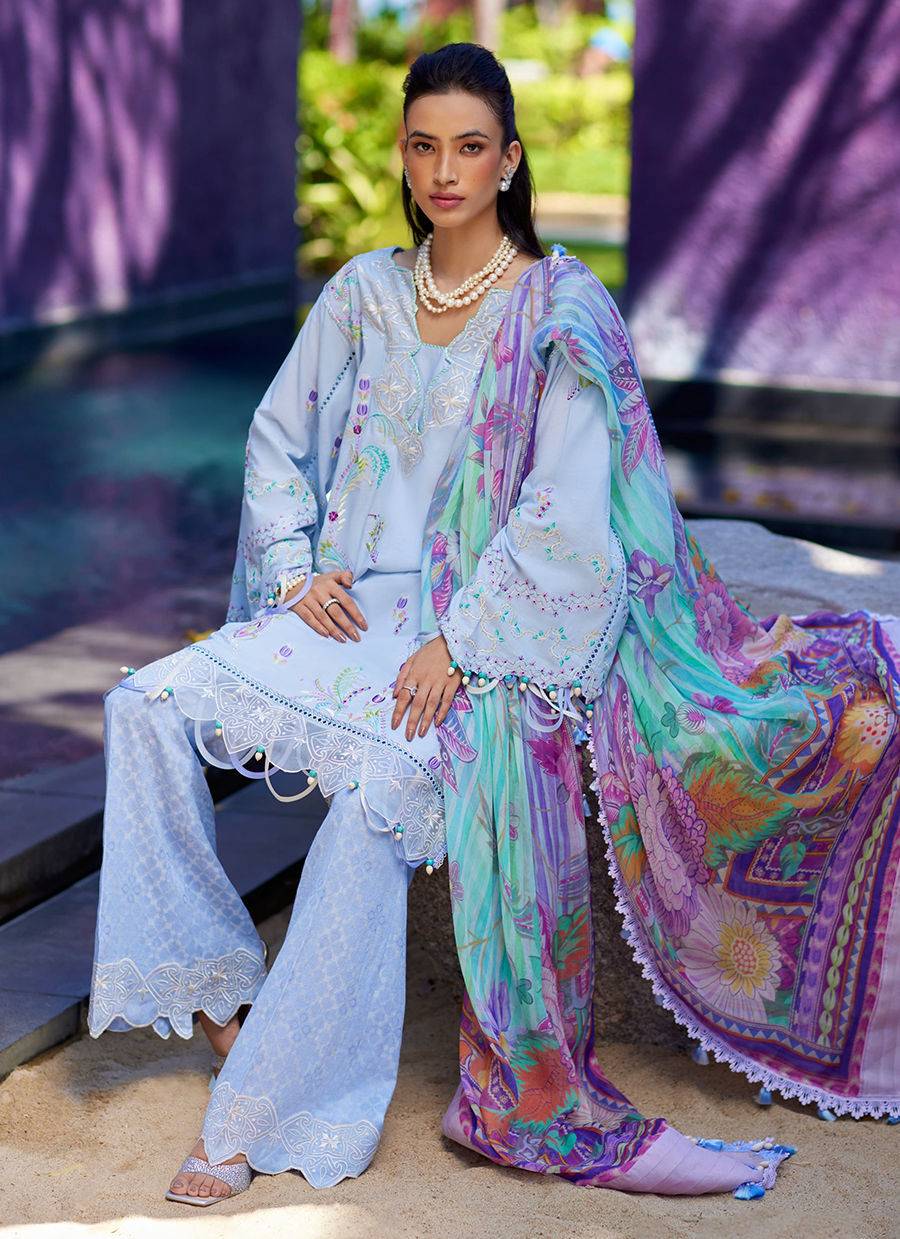 Farah Talib Aziz | Suay Lawn 24 | CALLISTA WEDGEWOOD - Pakistani Designer Dress - by Farah Talib Aziz | Type: Luxury - 100% Original at Saira Sultan