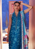 Farah Talib Aziz | Suay Lawn 24 | MOANNA TEAL - Pakistani Designer Dress - by Farah Talib Aziz | Type: Luxury - 100% Original at Saira Sultan