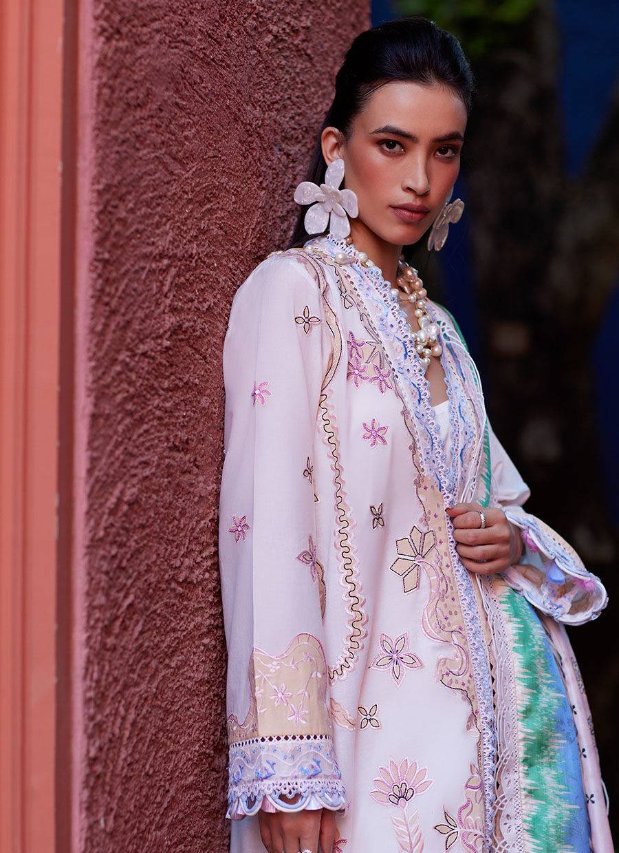 Farah Talib Aziz | Suay Lawn 24 | MIWA IVORY - Pakistani Designer Dress - by Farah Talib Aziz | Type: Luxury - 100% Original at Saira Sultan