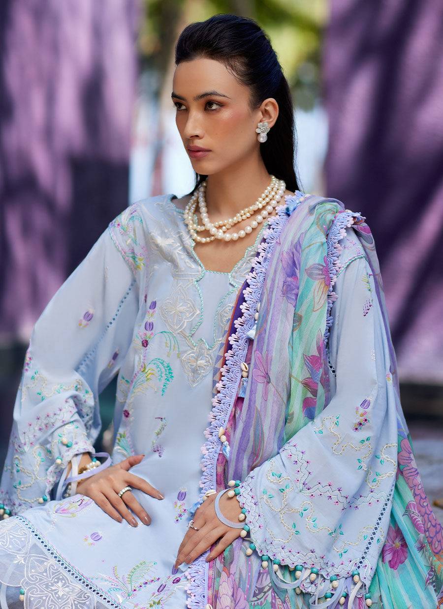 Farah Talib Aziz | Suay Lawn 24 | CALLISTA WEDGEWOOD - Pakistani Designer Dress - by Farah Talib Aziz | Type: Luxury - 100% Original at Saira Sultan
