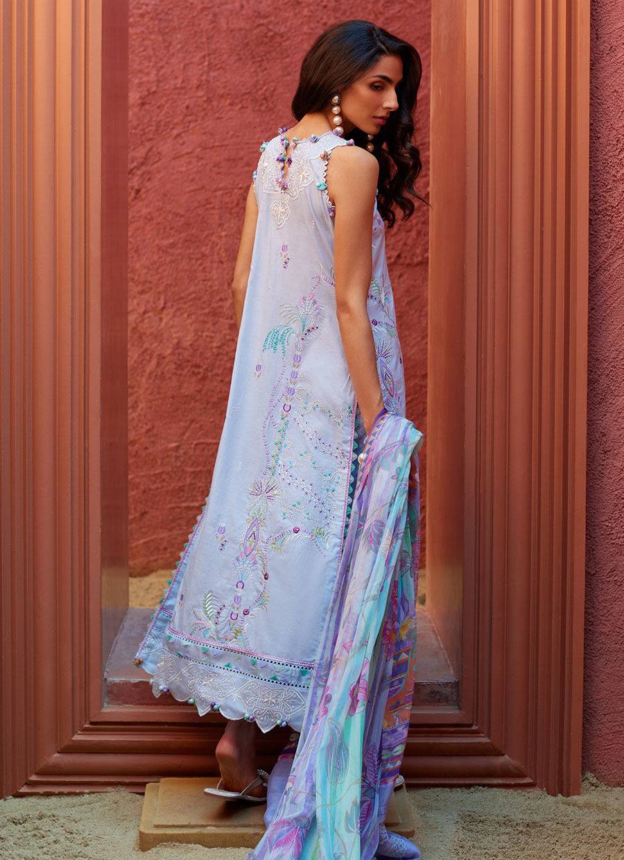 Farah Talib Aziz | Suay Lawn 24 | CALLISTA WEDGEWOOD - Pakistani Designer Dress - by Farah Talib Aziz | Type: Luxury - 100% Original at Saira Sultan
