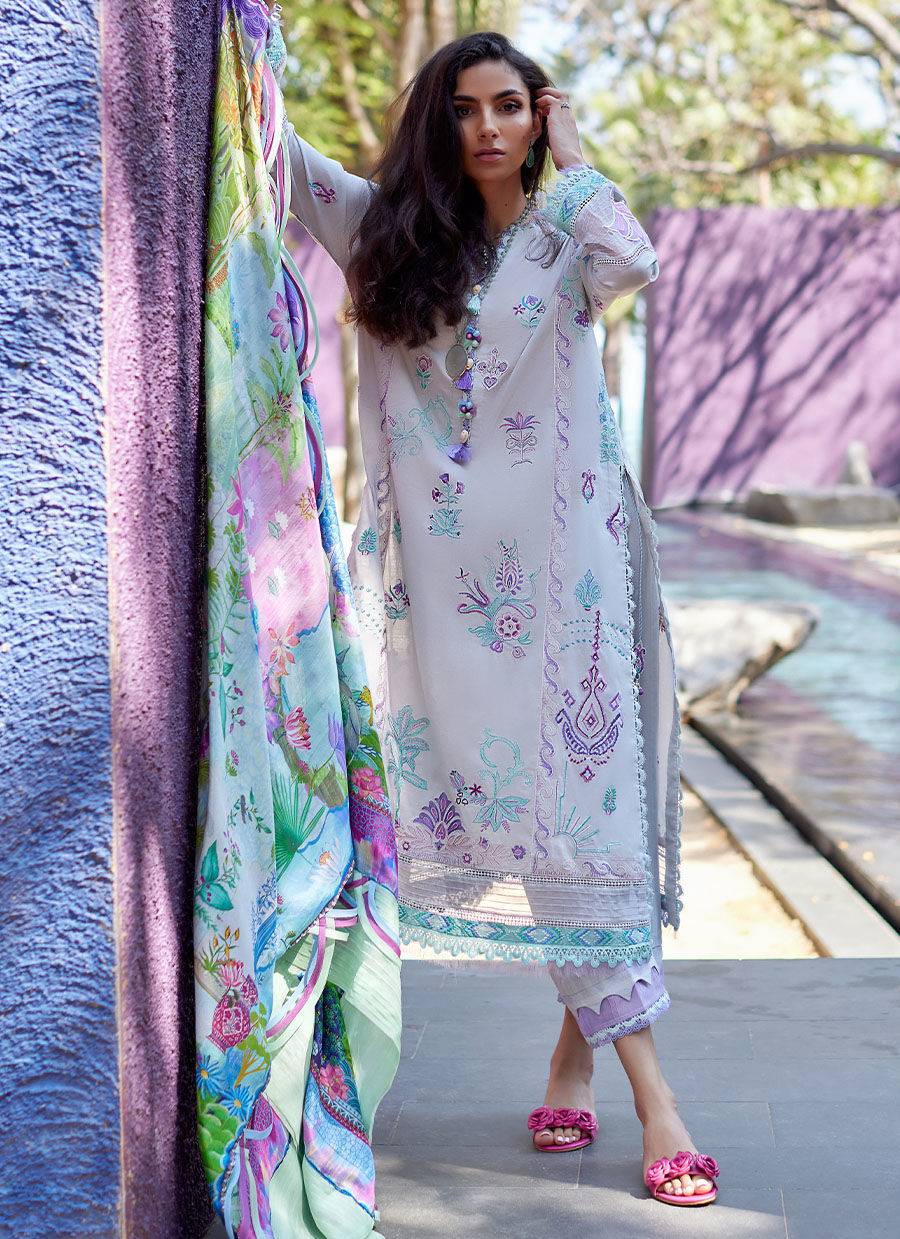 Farah Talib Aziz | Suay Lawn 24 | ZOELLA GREY - Pakistani Designer Dress - by Farah Talib Aziz | Type: Luxury - 100% Original at Saira Sultan
