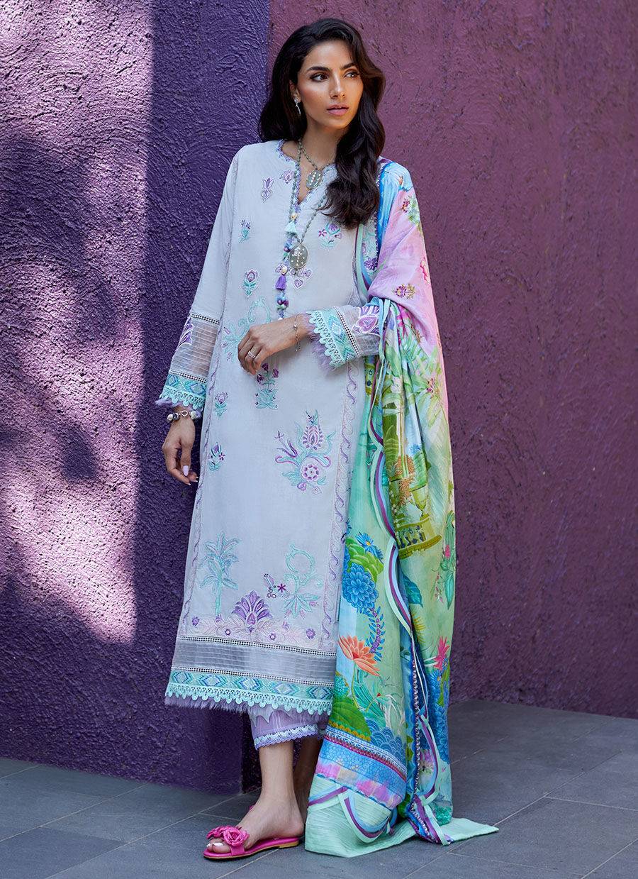 Farah Talib Aziz | Suay Lawn 24 | ZOELLA GREY - Pakistani Designer Dress - by Farah Talib Aziz | Type: Luxury - 100% Original at Saira Sultan