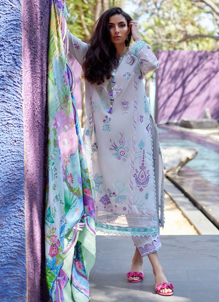 Farah Talib Aziz | Suay Lawn 24 | ZOELLA GREY - Pakistani Designer Dress - by Farah Talib Aziz | Type: Luxury - 100% Original at Saira Sultan