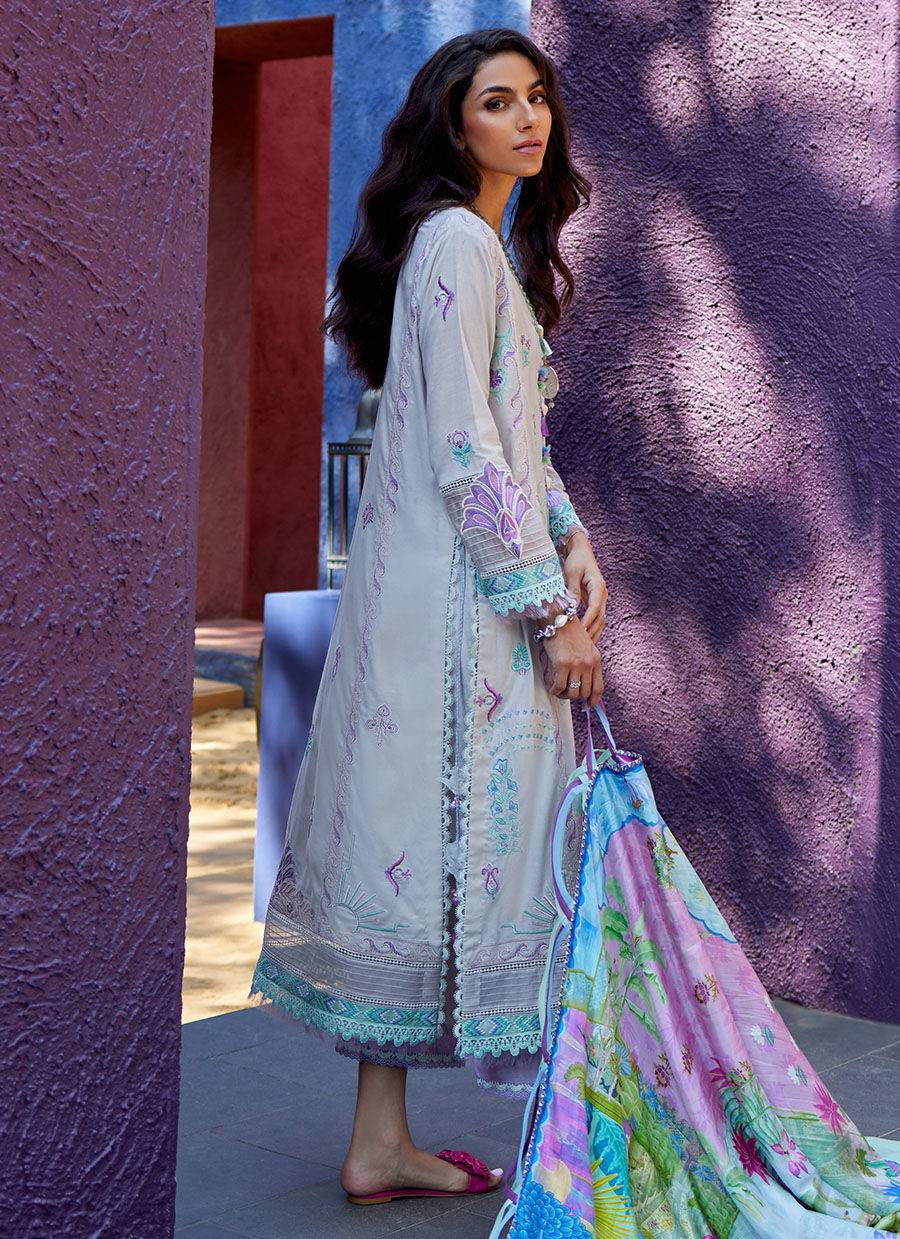 Farah Talib Aziz | Suay Lawn 24 | ZOELLA GREY - Pakistani Designer Dress - by Farah Talib Aziz | Type: Luxury - 100% Original at Saira Sultan