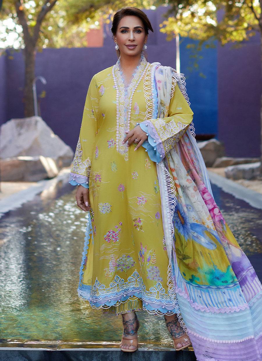 Farah Talib Aziz | Suay Lawn 24 | KELAYA KIWI - Pakistani Designer Dress - by Farah Talib Aziz | Type: Luxury - 100% Original at Saira Sultan
