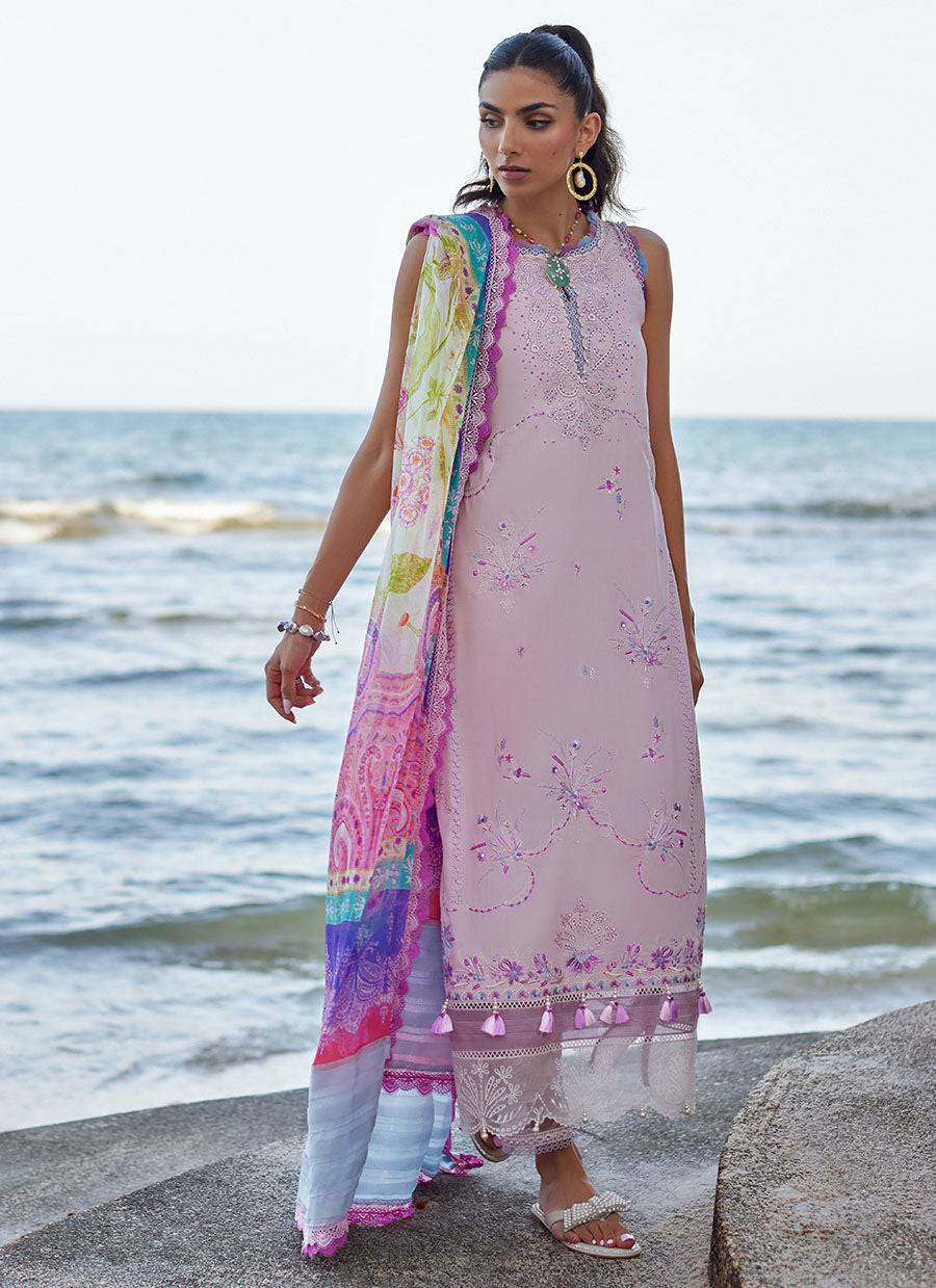 Farah Talib Aziz | Suay Lawn 24 | IZUMI PINK - Pakistani Designer Dress - by Farah Talib Aziz | Type: Luxury - 100% Original at Saira Sultan