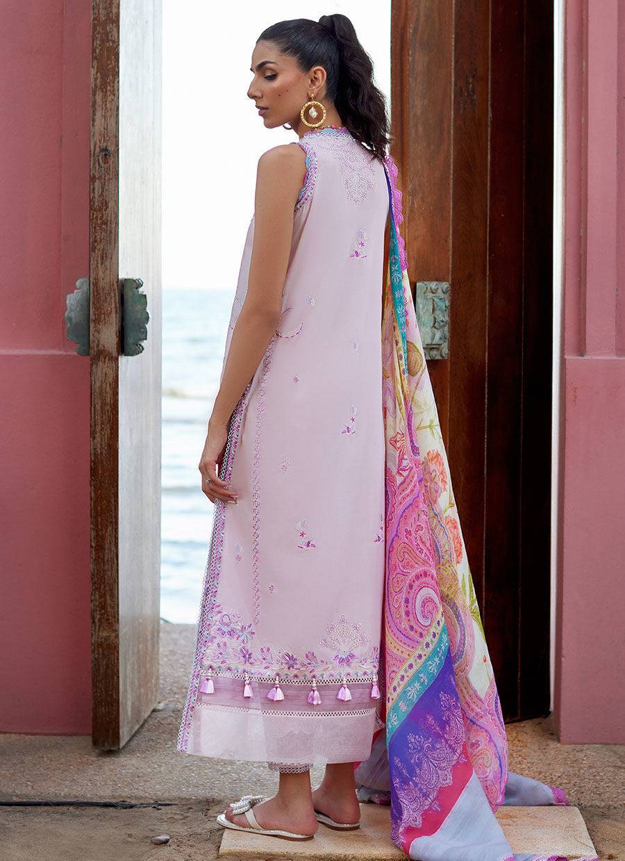 Farah Talib Aziz | Suay Lawn 24 | IZUMI PINK - Pakistani Designer Dress - by Farah Talib Aziz | Type: Luxury - 100% Original at Saira Sultan
