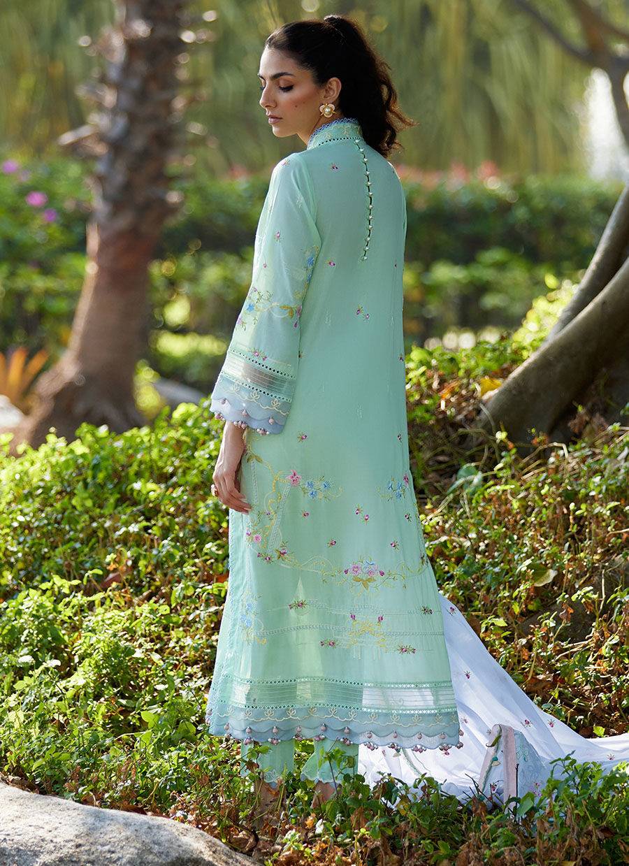 Farah Talib Aziz | Suay Lawn 24 | MISORA MINT - Pakistani Designer Dress - by Farah Talib Aziz | Type: Luxury - 100% Original at Saira Sultan