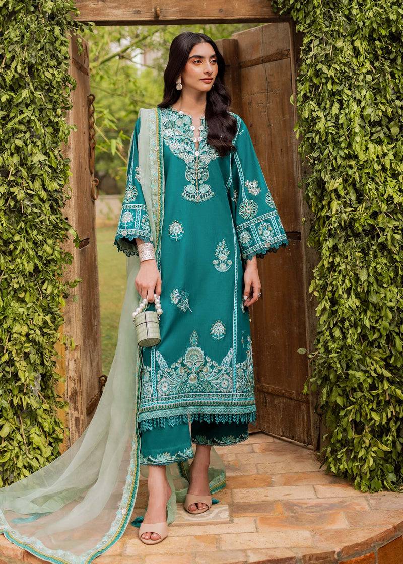 Sadaf Fawad Khan | Lawn 24 | Faizah (A) - Pakistani Designer Dress - by Sadaf Fawad Khan | Type: Luxury - 100% Original at Saira Sultan