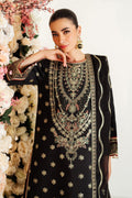 Alizeh | Luxury Raw Silk | AF-RS-07-GALE Custom Size Black Raw Silk