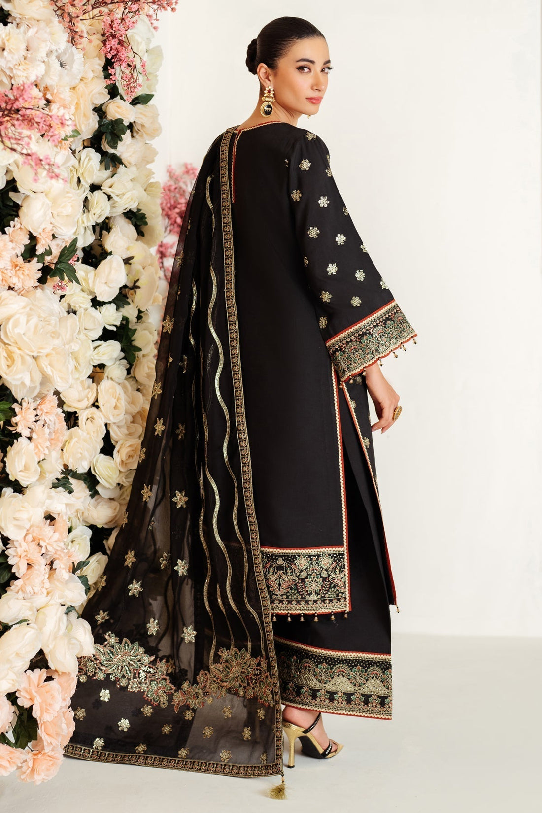 Alizeh | Luxury Raw Silk | AF-RS-07-GALE XS Black Raw Silk