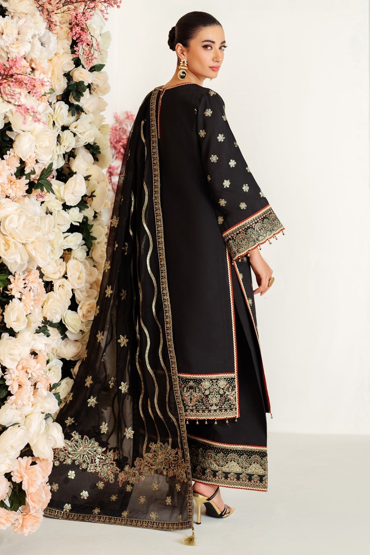 Alizeh | Luxury Raw Silk | AF-RS-07-GALE S Black Raw Silk