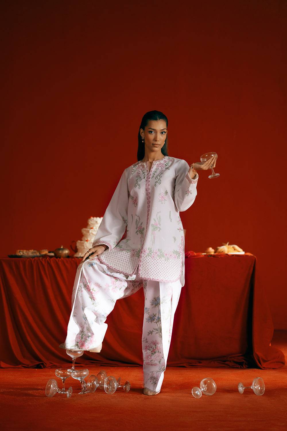 Saira Rizwan | Joolie Co ords |JOOLIE WHITE - JBP25-07 - Pakistani Designer Dress - by Saira Rizwan - Type : Ladies Clothes - 100% Original at Saira Sultan