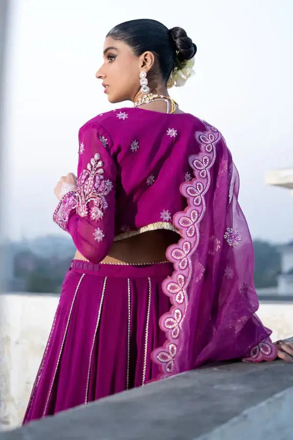 Ittehad | Dilruba Wedding Formals | ESDR77-SUT-PUP - Pakistani Designer Dress - by Ittehad | Type: Bridal - 100% Original at Saira Sultan