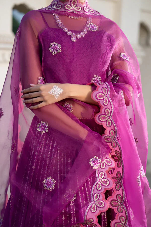 Ittehad | Dilruba Wedding Formals | ESDR77-SUT-PUP - Pakistani Designer Dress - by Ittehad | Type: Bridal - 100% Original at Saira Sultan