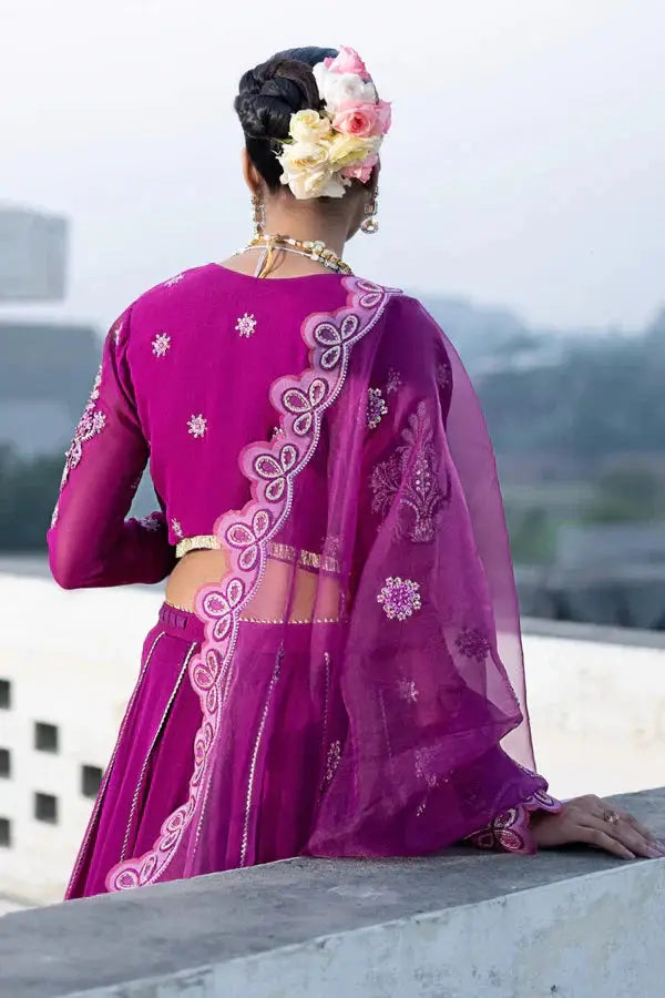Ittehad | Dilruba Wedding Formals | ESDR77-SUT-PUP - Pakistani Designer Dress - by Ittehad | Type: Bridal - 100% Original at Saira Sultan