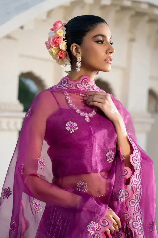 Ittehad | Dilruba Wedding Formals | ESDR77-SUT-PUP - Pakistani Designer Dress - by Ittehad | Type: Bridal - 100% Original at Saira Sultan