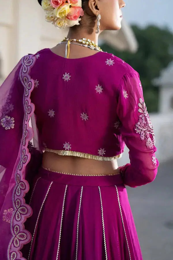 Ittehad | Dilruba Wedding Formals | ESDR77-SUT-PUP - Pakistani Designer Dress - by Ittehad | Type: Bridal - 100% Original at Saira Sultan