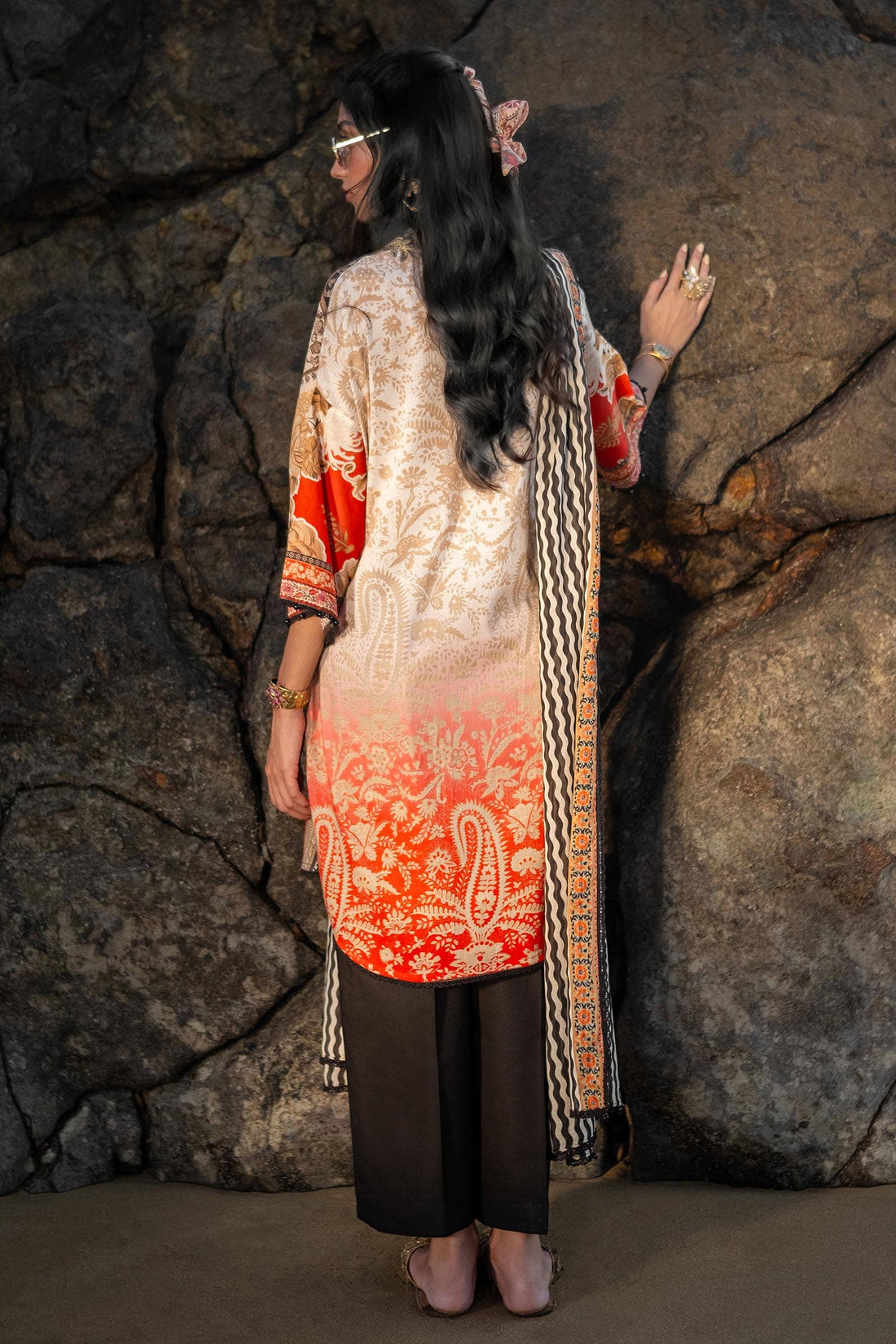 Sana Safinaz | Mahay Spring 24 | H241-028A-2BG - Pakistani Designer Dress - by Sana Safinaz | Type: Luxury - 100% Original at Saira Sultan