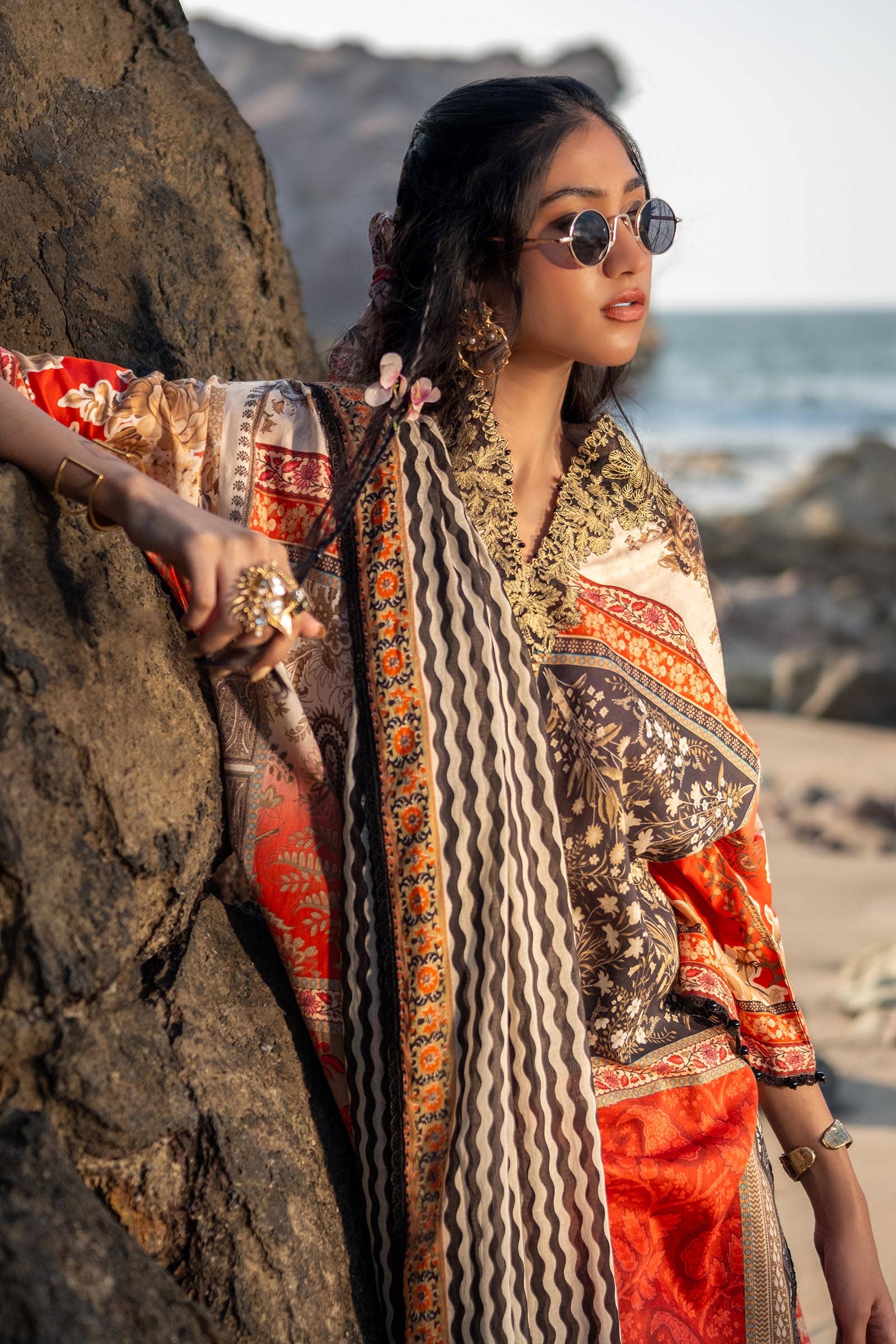 Sana Safinaz | Mahay Spring 24 | H241-028A-2BG - Pakistani Designer Dress - by Sana Safinaz | Type: Luxury - 100% Original at Saira Sultan