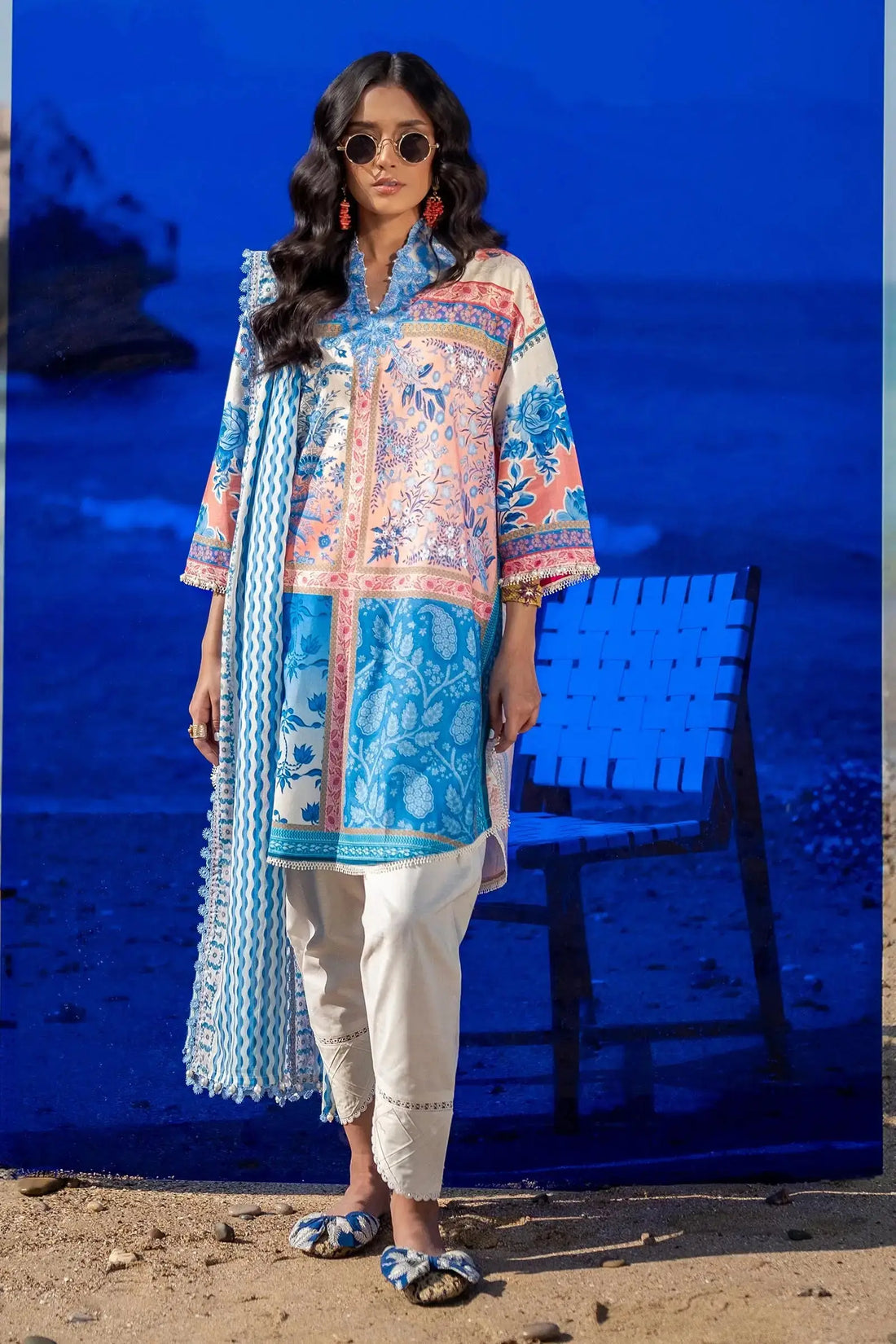 Sana Safinaz | Mahay Spring 24 | H241-028B-2BG - Pakistani Designer Dress - by Sana Safinaz | Type: Luxury - 100% Original at Saira Sultan