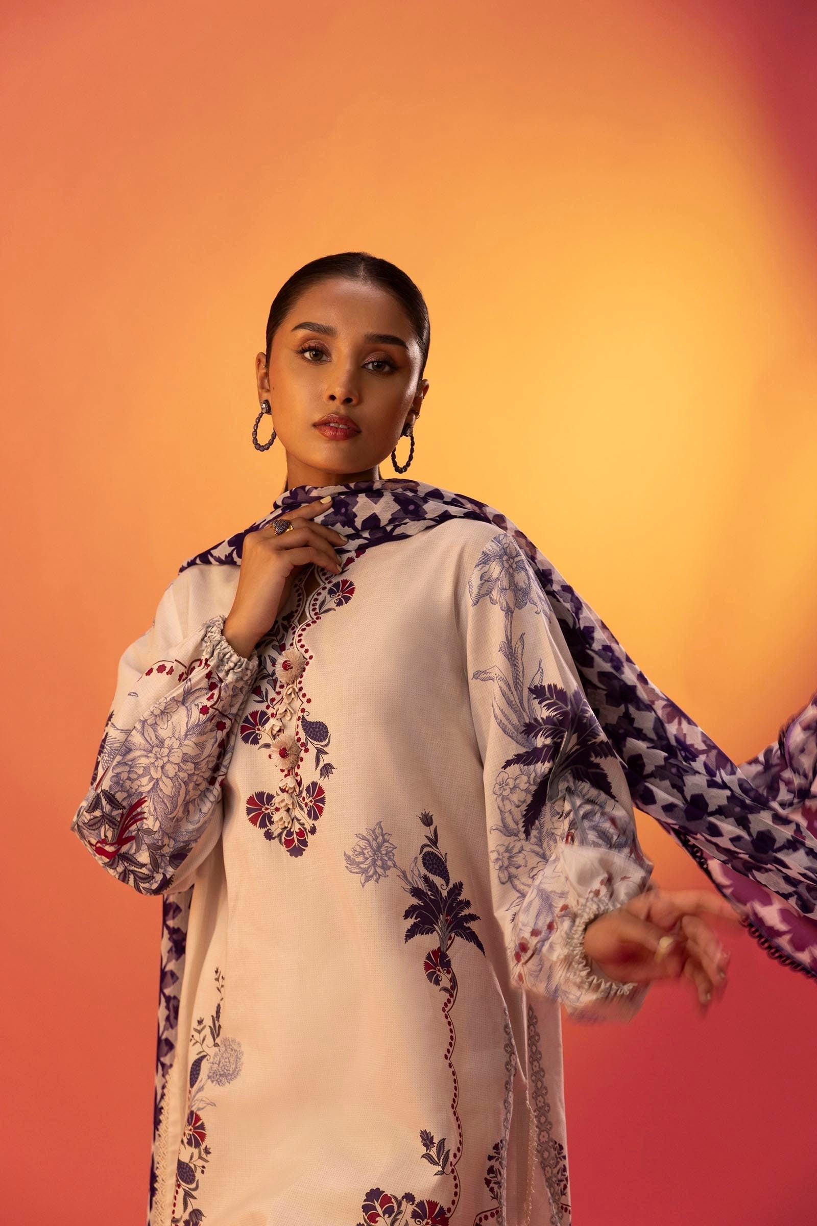 Sana Safinaz | Mahay Summer 25 | 001A M Off White Lawn