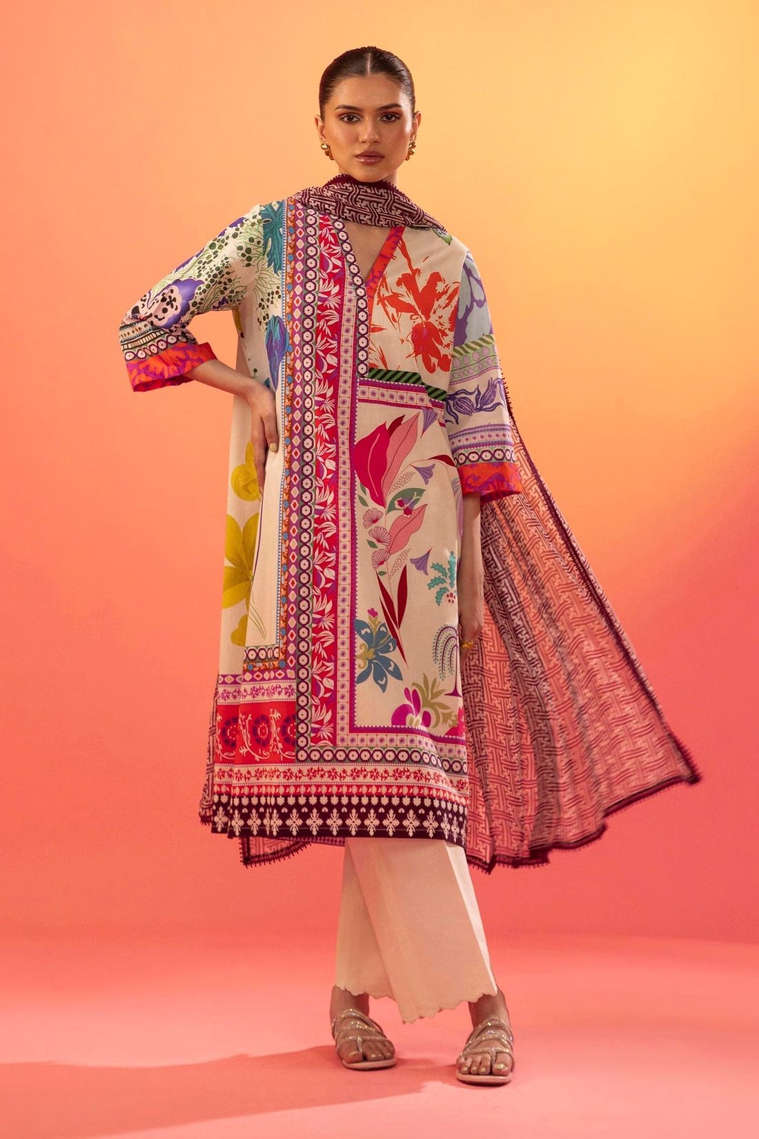 Sana Safinaz | Mahay Summer 25 | 002B XS Off White Lawn