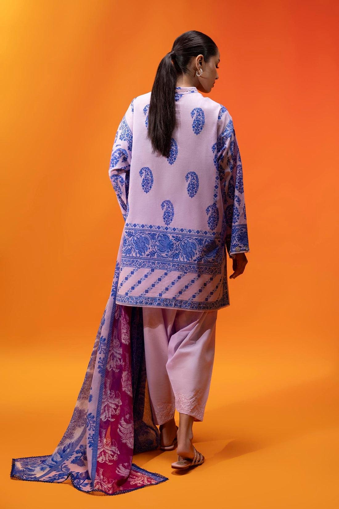 Sana Safinaz | Mahay Summer 25 | 005A XS Lilac Lawn
