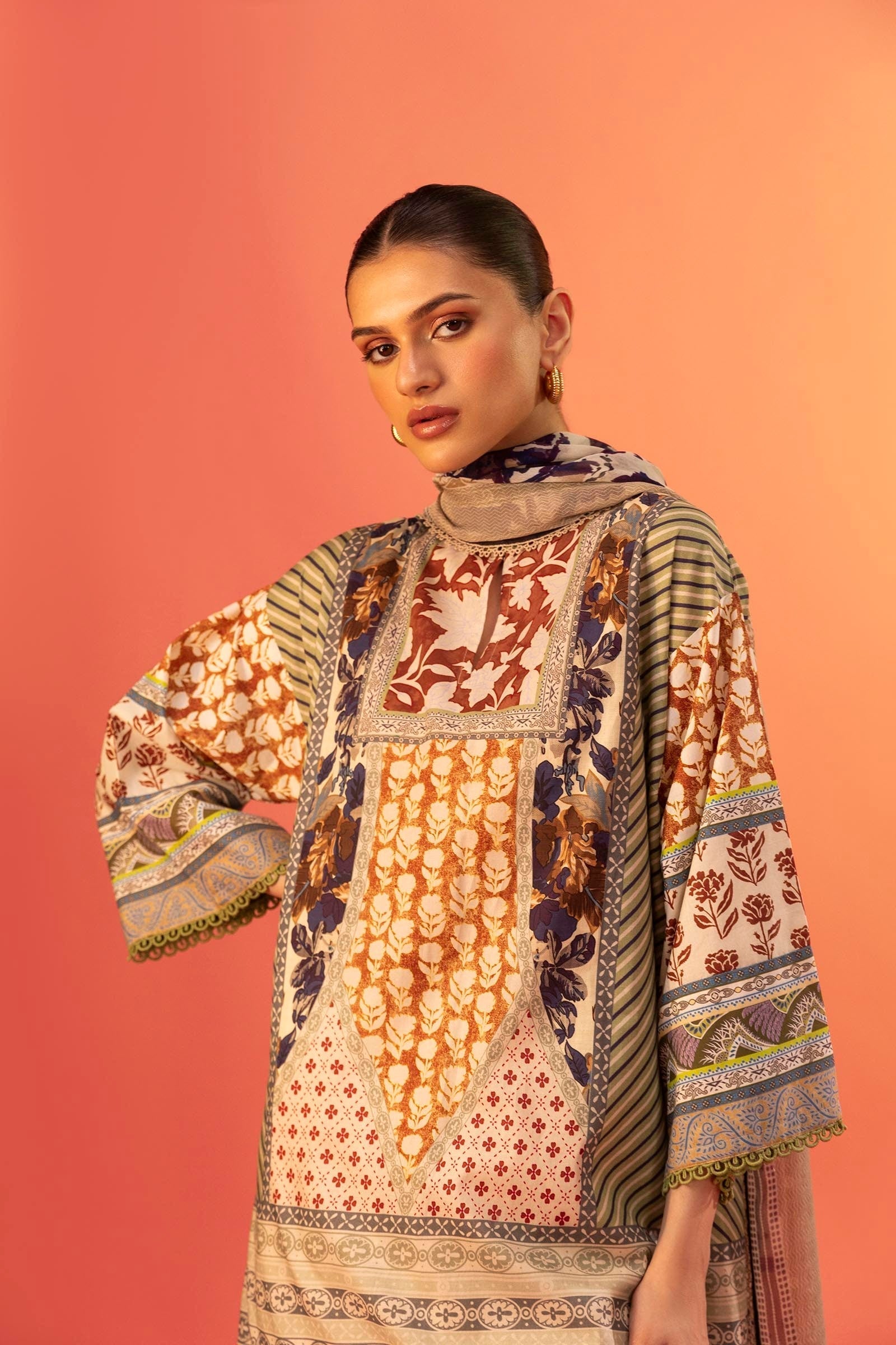 Sana Safinaz | Mahay Summer 25 | 006A M Beige Lawn