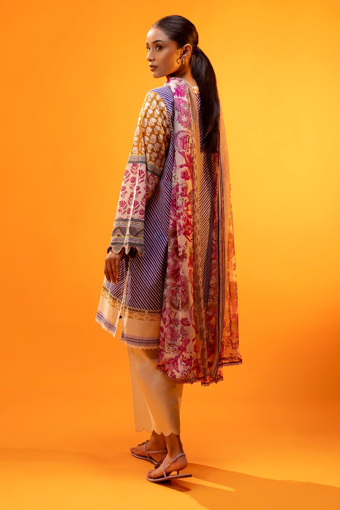 Sana Safinaz | Mahay Summer 25 | 006B XS Mustard Lawn