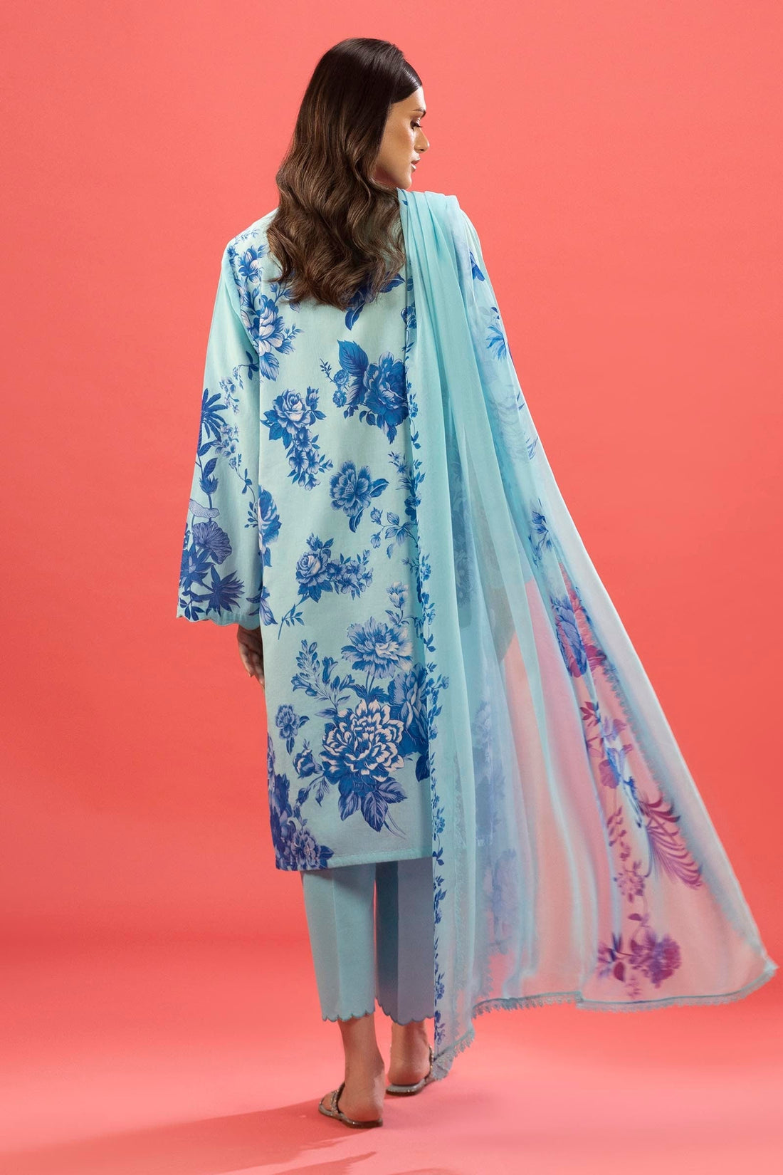 Sana Safinaz | Mahay Summer 25 | 007A XS Ice Blue Lawn