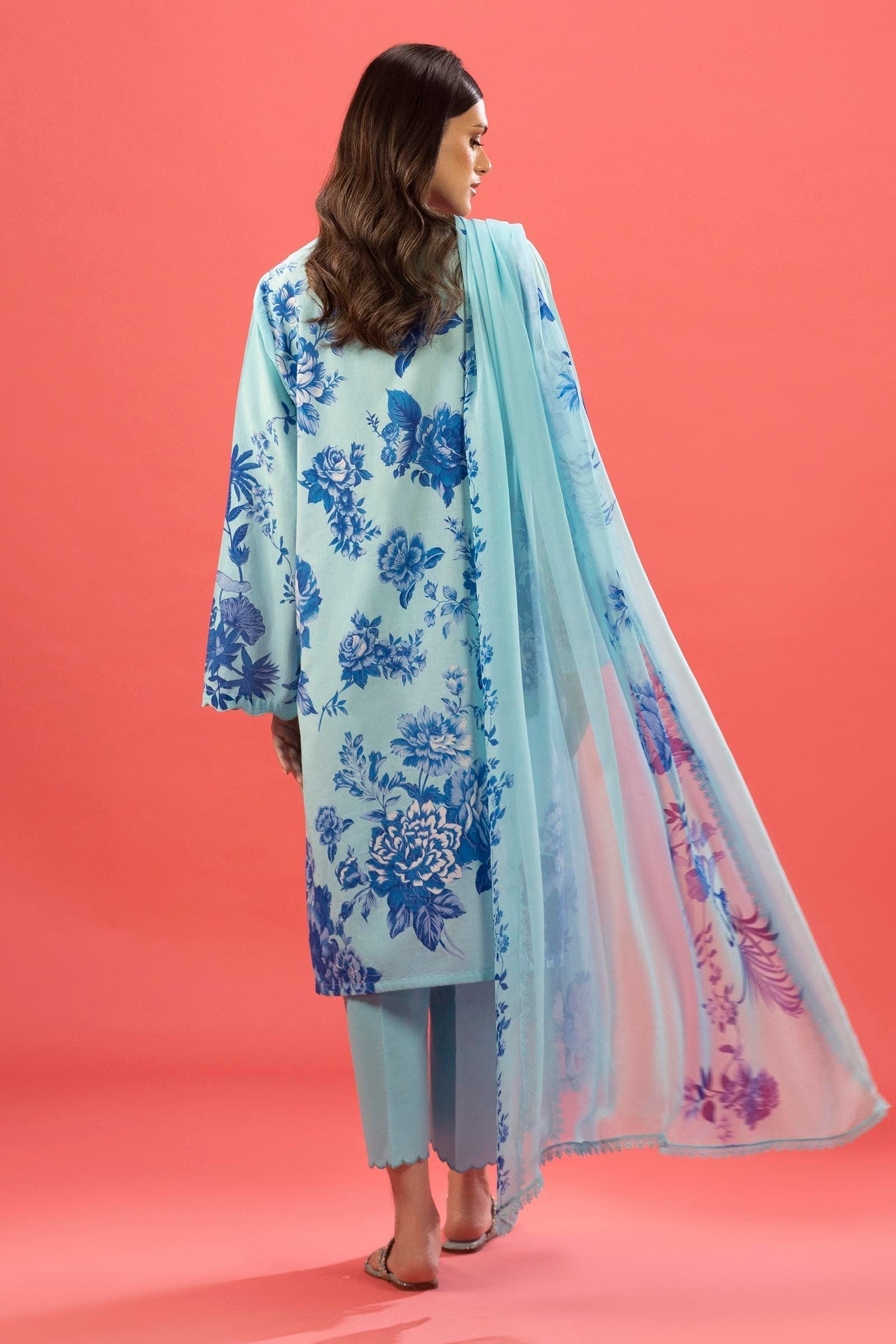 Sana Safinaz | Mahay Summer 25 | 007A S Ice Blue Lawn