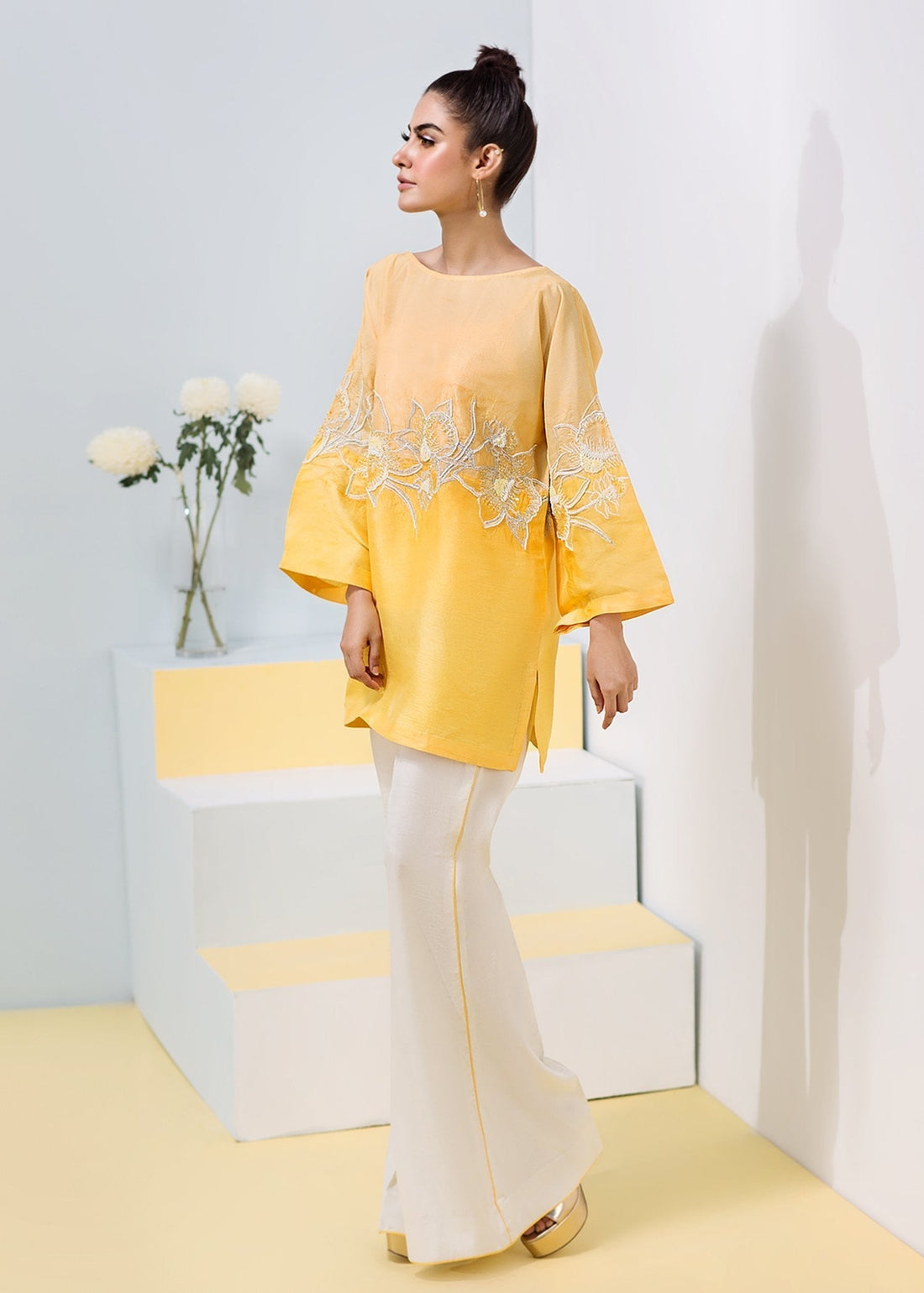 Hana | Daffodils Ready to Wear | Quail XS Yellow Raw Silk